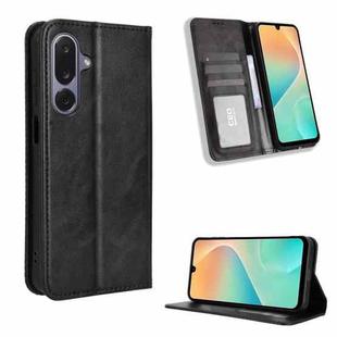 For Samsung Galaxy M36 5G Magnetic Buckle Retro Texture Leather Phone Case(Black)