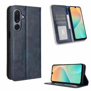 For Samsung Galaxy M36 5G Magnetic Buckle Retro Texture Leather Phone Case(Blue)
