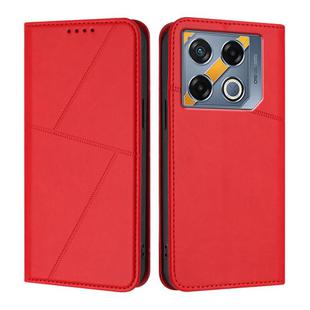 For Infinix GT 20 Pro Strong Magnetic Frosted Flip Leather Phone Case(Red)