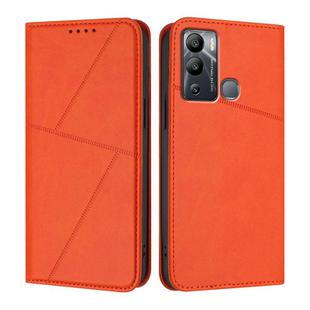 For Infinix Hot 12i / Hot 20i Strong Magnetic Frosted Flip Leather Phone Case(Orange)