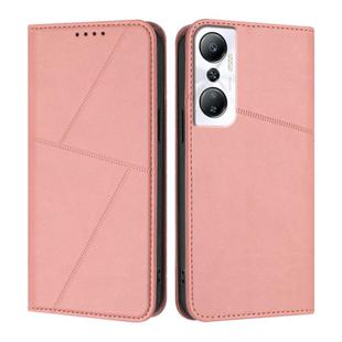 For Infinix Hot 20 4G Strong Magnetic Frosted Flip Leather Phone Case(Pink)
