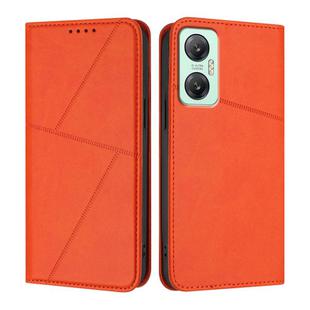 For Infinix Hot 20 5G Strong Magnetic Frosted Flip Leather Phone Case(Orange)