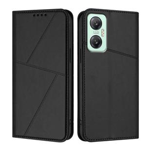 For Infinix Hot 20 5G Strong Magnetic Frosted Flip Leather Phone Case(Black)