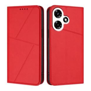 For Infinix Hot 30 Strong Magnetic Frosted Flip Leather Phone Case(Red)