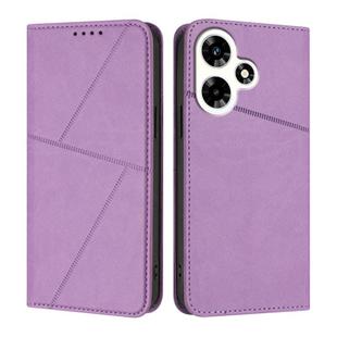 For Infinix Hot 30i Strong Magnetic Frosted Flip Leather Phone Case(Light Purple)