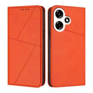 For Infinix Hot 30i Strong Magnetic Frosted Flip Leather Phone Case(Orange)