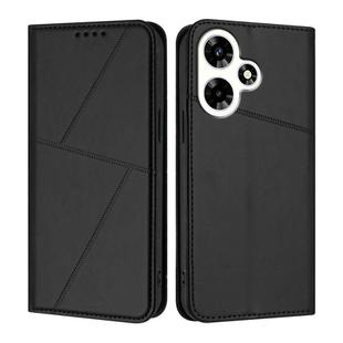 For Infinix Hot 30i Strong Magnetic Frosted Flip Leather Phone Case(Black)