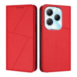 For Infinix Hot 40 / Hot 40 Pro Strong Magnetic Frosted Flip Leather Phone Case(Red)