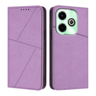 For Infinix Hot 40i Strong Magnetic Frosted Flip Leather Phone Case(Light Purple)