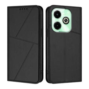 For Infinix Hot 40i Strong Magnetic Frosted Flip Leather Phone Case(Black)