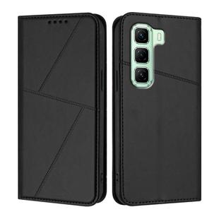 For Infinix Hot 50 4G Strong Magnetic Frosted Flip Leather Phone Case(Black)