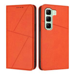 For Infinix Hot 50 5G Strong Magnetic Frosted Flip Leather Phone Case(Orange)