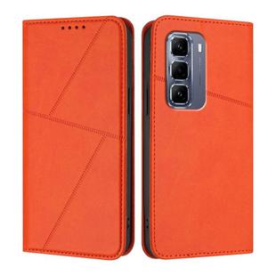 For Infinix Hot 50 Pro 4G Strong Magnetic Frosted Flip Leather Phone Case(Orange)