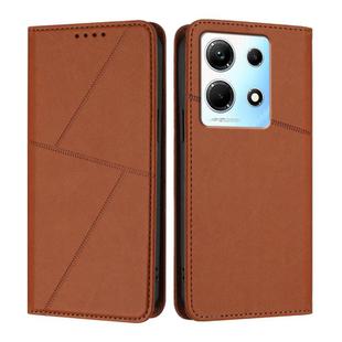 For Infinix Note 30 4G Strong Magnetic Frosted Flip Leather Phone Case(Coffee Color)