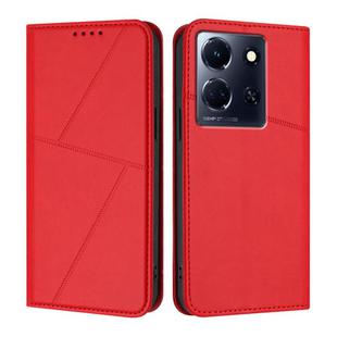 For Infinix Note 30 5G Strong Magnetic Frosted Flip Leather Phone Case(Red)
