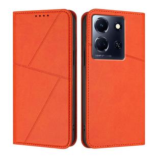 For Infinix Note 30 5G Strong Magnetic Frosted Flip Leather Phone Case(Orange)