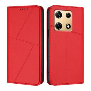 For Infinix Note 30 Pro Strong Magnetic Frosted Flip Leather Phone Case(Red)