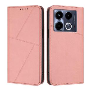 For Infinix Note 40 5G Strong Magnetic Frosted Flip Leather Phone Case(Pink)