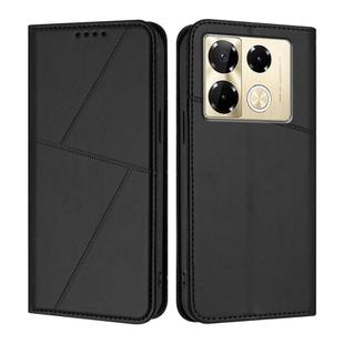 For Infinix Note 40 Pro / Note 40 Pro+ Strong Magnetic Frosted Flip Leather Phone Case(Black)