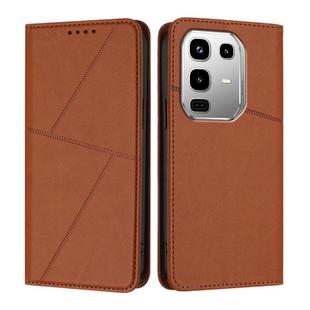 For Infinix Note 50 4G / Note 50 Pro 4G Strong Magnetic Frosted Flip Leather Phone Case(Coffee Color)