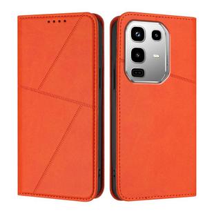 For Infinix Note 50 4G / Note 50 Pro 4G Strong Magnetic Frosted Flip Leather Phone Case(Orange)