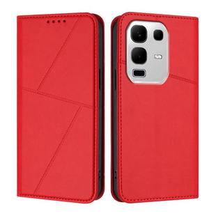 For Infinix Note 50x Strong Magnetic Frosted Flip Leather Phone Case(Red)