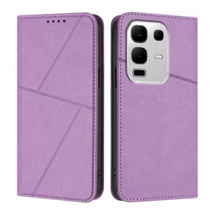 For Infinix Note 50x Strong Magnetic Frosted Flip Leather Phone Case(Light Purple)