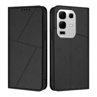 For Infinix Note 50x Strong Magnetic Frosted Flip Leather Phone Case(Black)