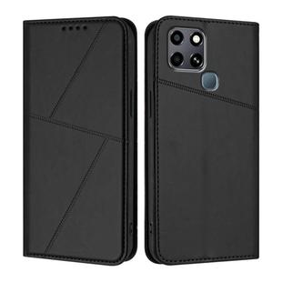 For Infinix Smart 6 HD Strong Magnetic Frosted Flip Leather Phone Case(Black)