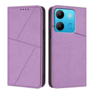 For Infinix Smart 7 Strong Magnetic Frosted Flip Leather Phone Case(Light Purple)