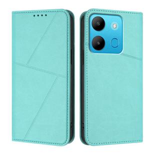 For Infinix Smart 7 Strong Magnetic Frosted Flip Leather Phone Case(Light Blue)