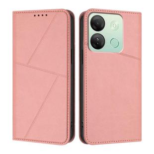 For Infinix Smart 7 HD / Smart 7 India Strong Magnetic Frosted Flip Leather Phone Case(Pink)