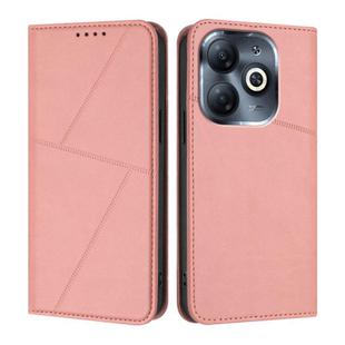 For Infinix Smart 8 / 8 Plus / 8 Pro Strong Magnetic Frosted Flip Leather Phone Case(Pink)