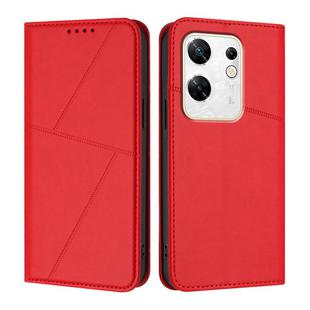 For Infinix Zero 30 4G Strong Magnetic Frosted Flip Leather Phone Case(Red)