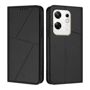 For Infinix Zero 30 4G Strong Magnetic Frosted Flip Leather Phone Case(Black)