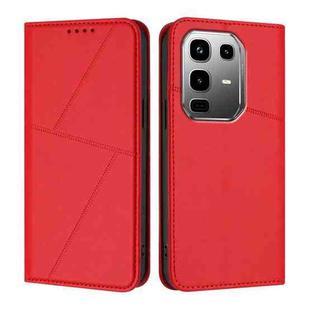 For Infinix Note 50 Pro+ Strong Magnetic Frosted Flip Leather Phone Case(Red)