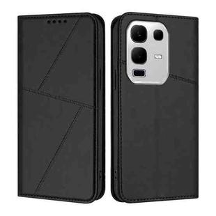 For Infinix Note 50s Strong Magnetic Frosted Flip Leather Phone Case(Black)