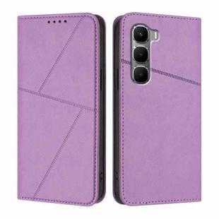 For Infinix Hot 60 4G / Hot 60i 4G Strong Magnetic Frosted Flip Leather Phone Case(Light Purple)