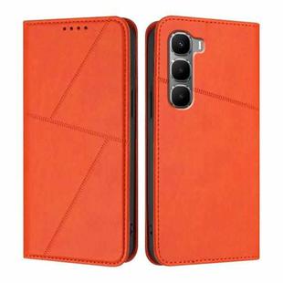 For Infinix Hot 60 4G / Hot 60i 4G Strong Magnetic Frosted Flip Leather Phone Case(Orange)