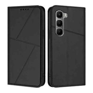 For Infinix Hot 60 4G / Hot 60i 4G Strong Magnetic Frosted Flip Leather Phone Case(Black)