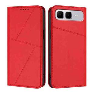 For Infinix Smart 10 Plus 4G Strong Magnetic Frosted Flip Leather Phone Case(Red)