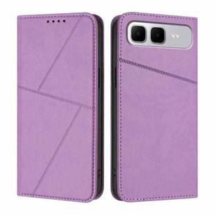 For Infinix Smart 10 Plus 4G Strong Magnetic Frosted Flip Leather Phone Case(Light Purple)