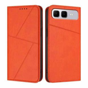 For Infinix Smart 10 Plus 4G Strong Magnetic Frosted Flip Leather Phone Case(Orange)