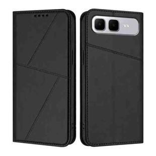 For Infinix Smart 10 Plus 4G Strong Magnetic Frosted Flip Leather Phone Case(Black)