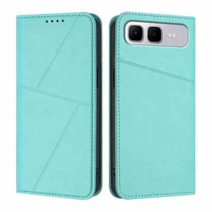 For Infinix Smart 10 Plus 4G Strong Magnetic Frosted Flip Leather Phone Case(Light Blue)