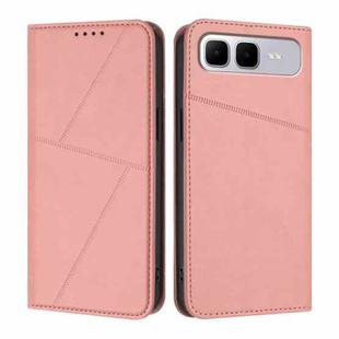 For Infinix Smart 10 Plus 4G Strong Magnetic Frosted Flip Leather Phone Case(Pink)