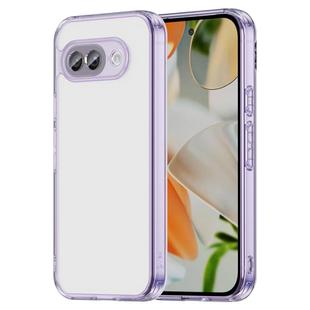 For Google Pixel 9a PC Hybrid TPU Airbag Shockproof Phone Case(Transparent Purple)