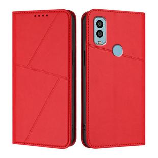 For Kyocera Android One S9 Strong Magnetic Frosted Flip Leather Phone Case(Red)