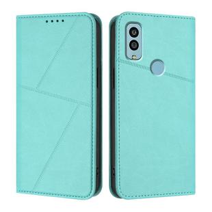 For Kyocera Android One S9 Strong Magnetic Frosted Flip Leather Phone Case(Light Blue)