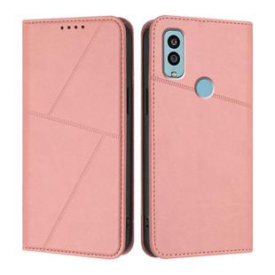 For Kyocera Android One S9 Strong Magnetic Frosted Flip Leather Phone Case(Pink)